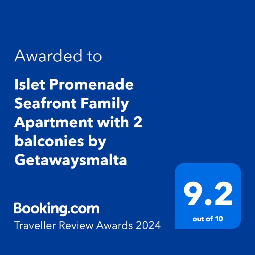 Islet Promenade Seafront Family Apartment With 2 Balconies By Getawaysmalta St. Paul's Bay Exterior photo